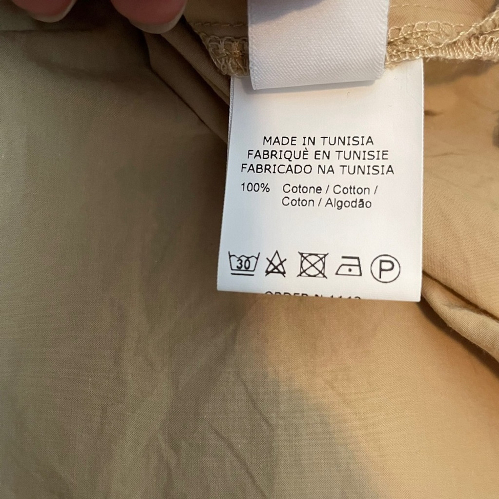 Ottod'Ame Designer Dress Long Poplin Cotton Beige Maxi Casual Chic US 4 - Picture 15 of 16